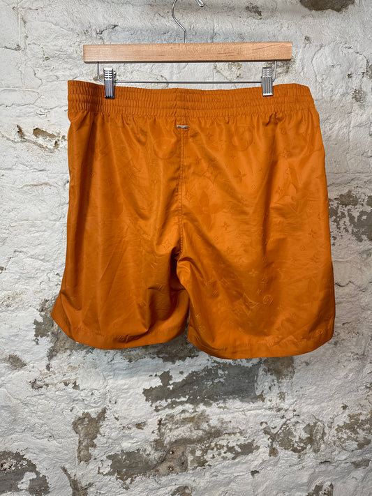 Louis Vuitton Orange Monogram Shorts Sz L