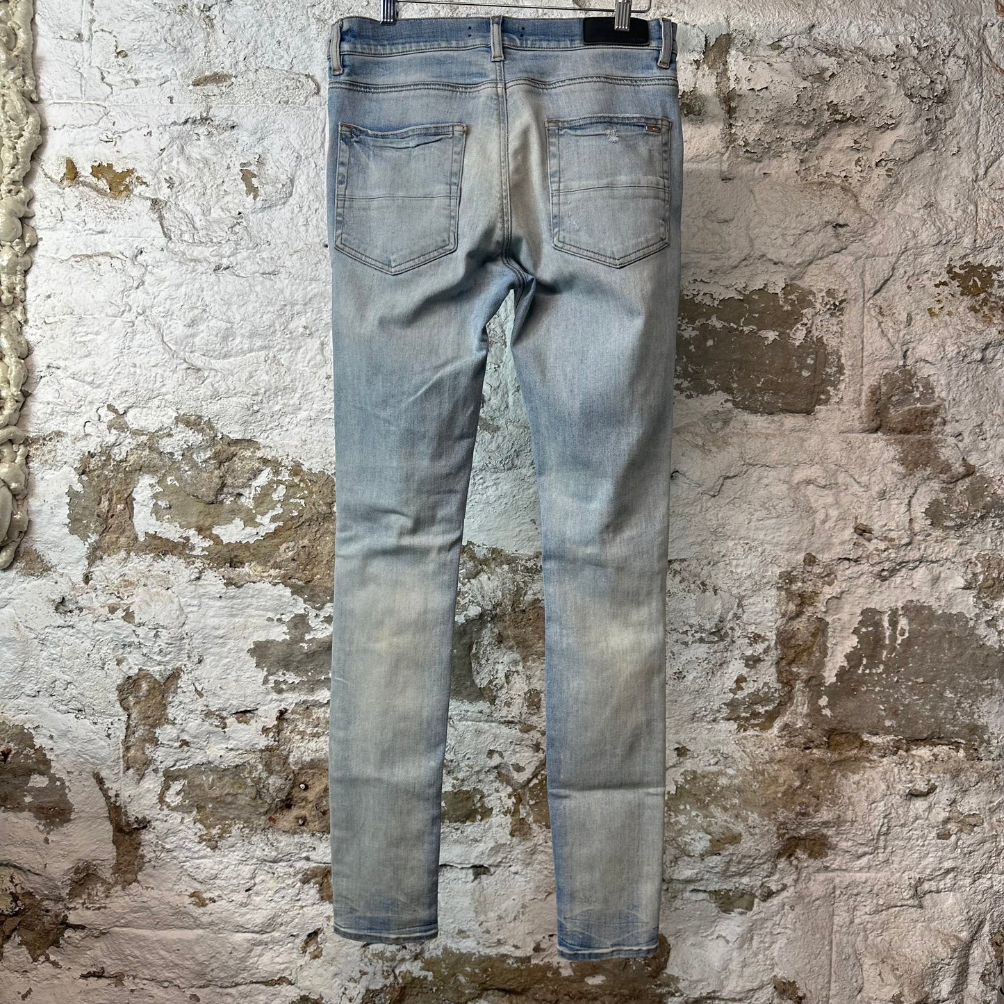 Amiri Multicolor Paisley Blue Denim Jeans Sz 32