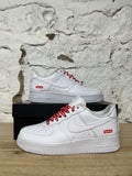 Nike Air Force 1 Low Supreme White Sz 9