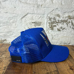 Amiri Paint Drip Spellout Blue Trucker Hat DS