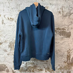 Amiri White Bar Logo Hoodie Blue Sz S
