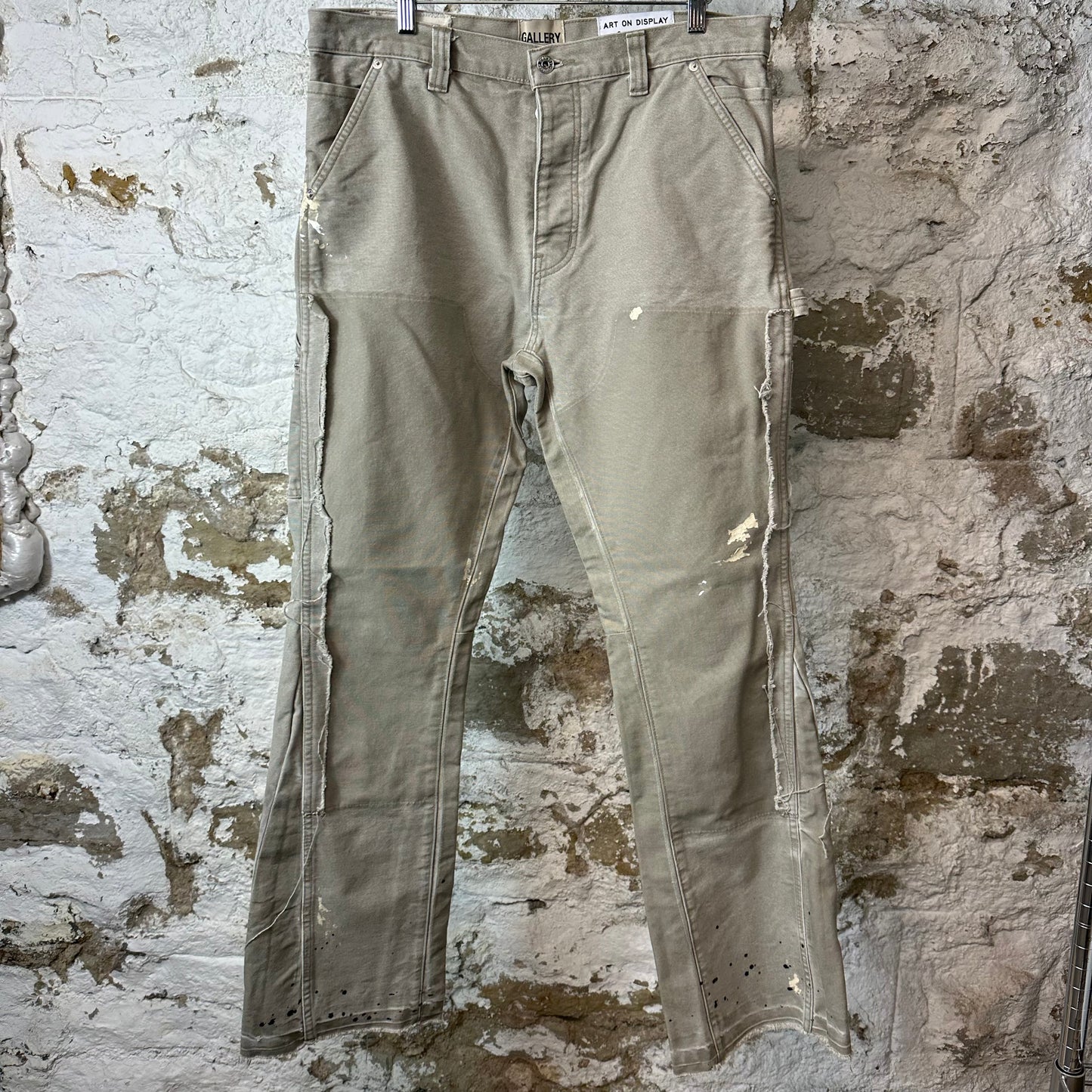Gallery Department Beige Carpenter Flare Pants Sz 34