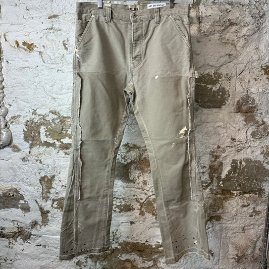 Gallery Department Beige Carpenter Flare Pants Sz 34