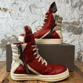 Rick Owens Geobasket Cardinal Red Milk Sneaker Sz 7 (40)