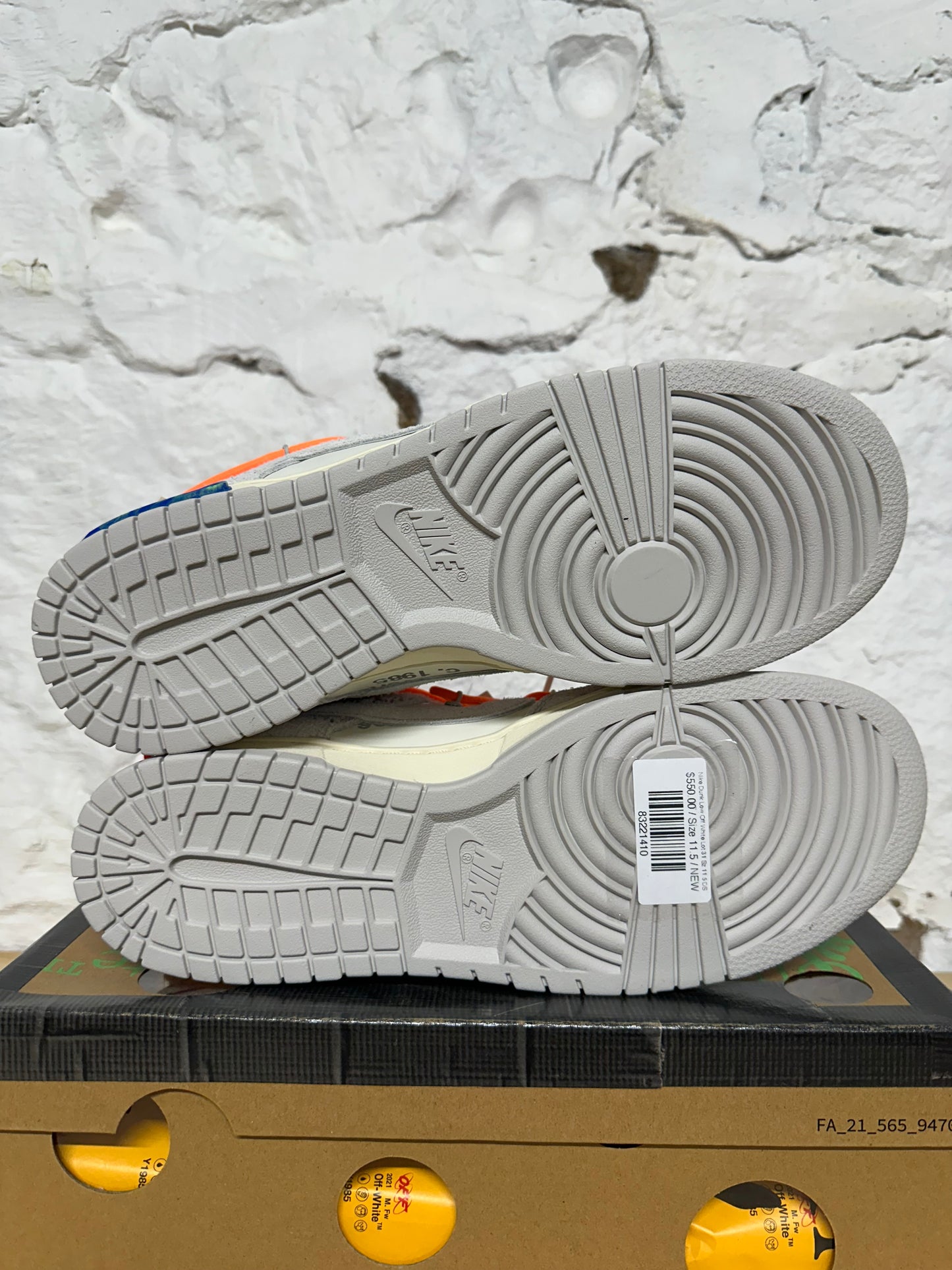 Nike Dunk Low Off White Lot 31 Sz 11.5 DS