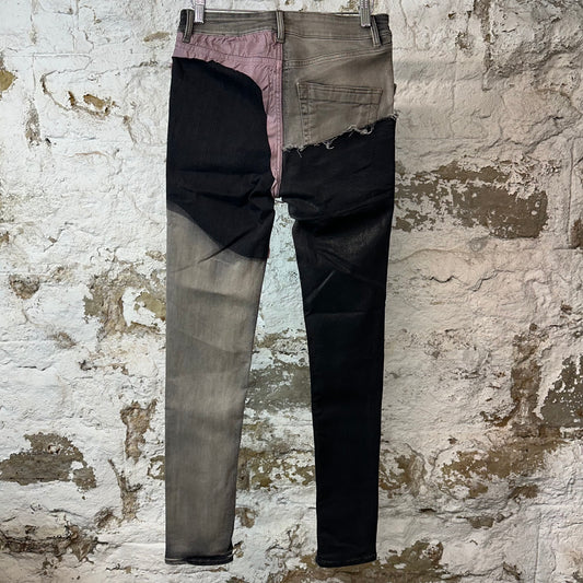 Rick Owens Patchwork Tyrone Cut Denim Jeans Sz 28