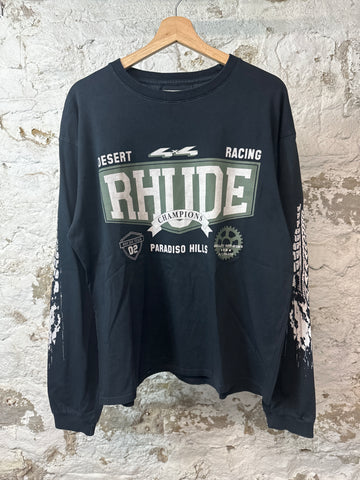 Rhude Desert Racing L/s Navy Sz S