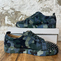 Christian Louboutin Blue Green Camo Spike Sneaker Sz 12 (45)