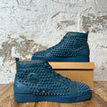 Christian Louboutin High Marine Blue Spike Sneaker Sz 11 (44)