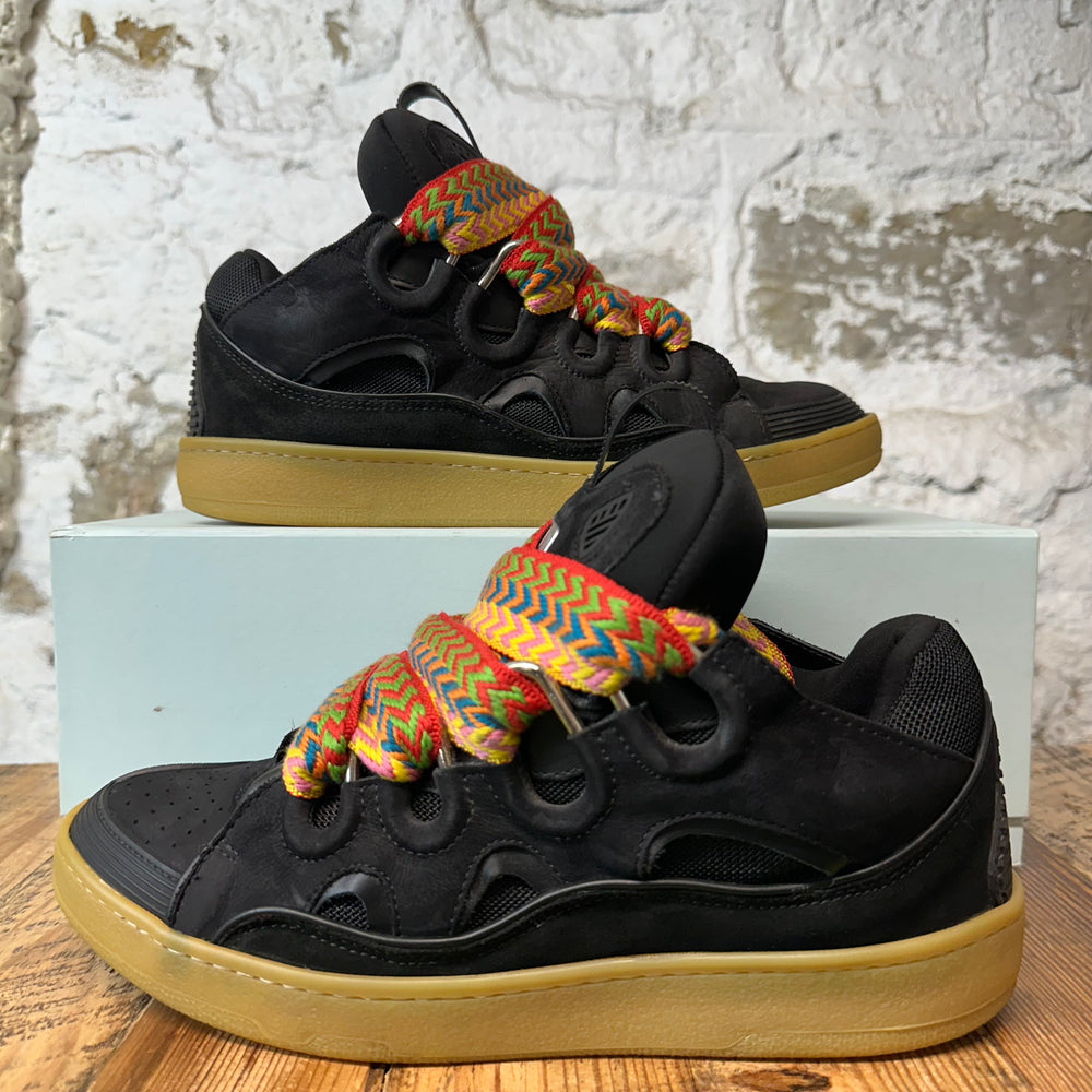 Lanvin Curb Multicolor Lace Black Sneaker Sz 10 (43)