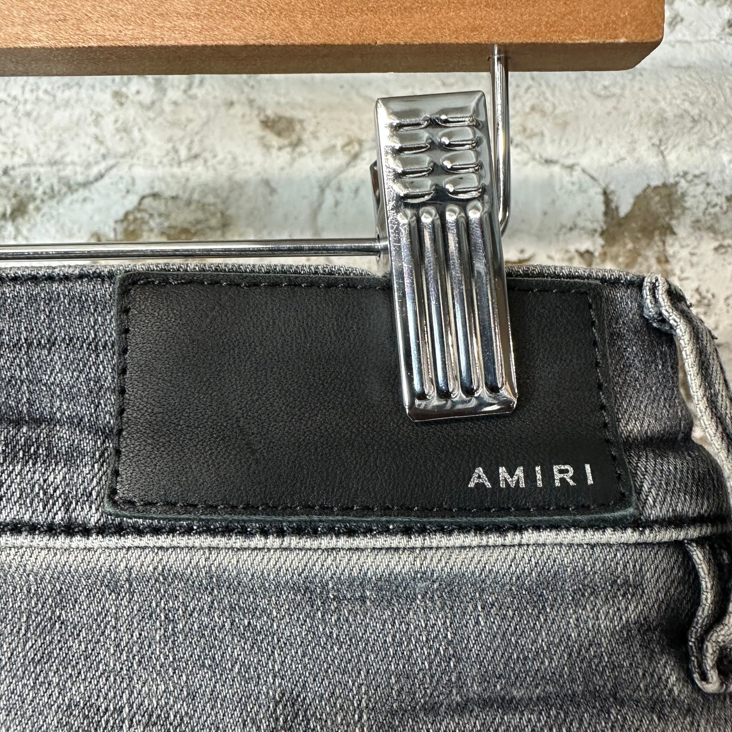 Amiri Army Stencil Grey Denim Jeans Sz 30