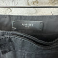 Amiri Back Logo Chino Kick Flare Black Pants Sz 32