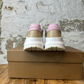 Burberry Ramsey Beige Plaid Pink White Sneaker Sz 6.5 (39)
