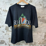 Rhude St Barths Sunset T-shirt Black Sz S