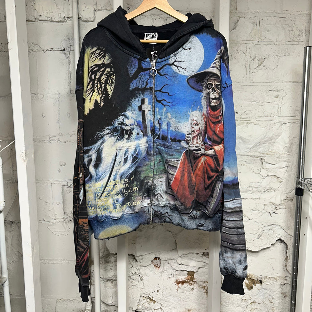Vale Ether Black Zip Up Hoodie Sz M