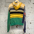 Vale Multi-Color Mardi Gras Zip Up Hoodie Sz M