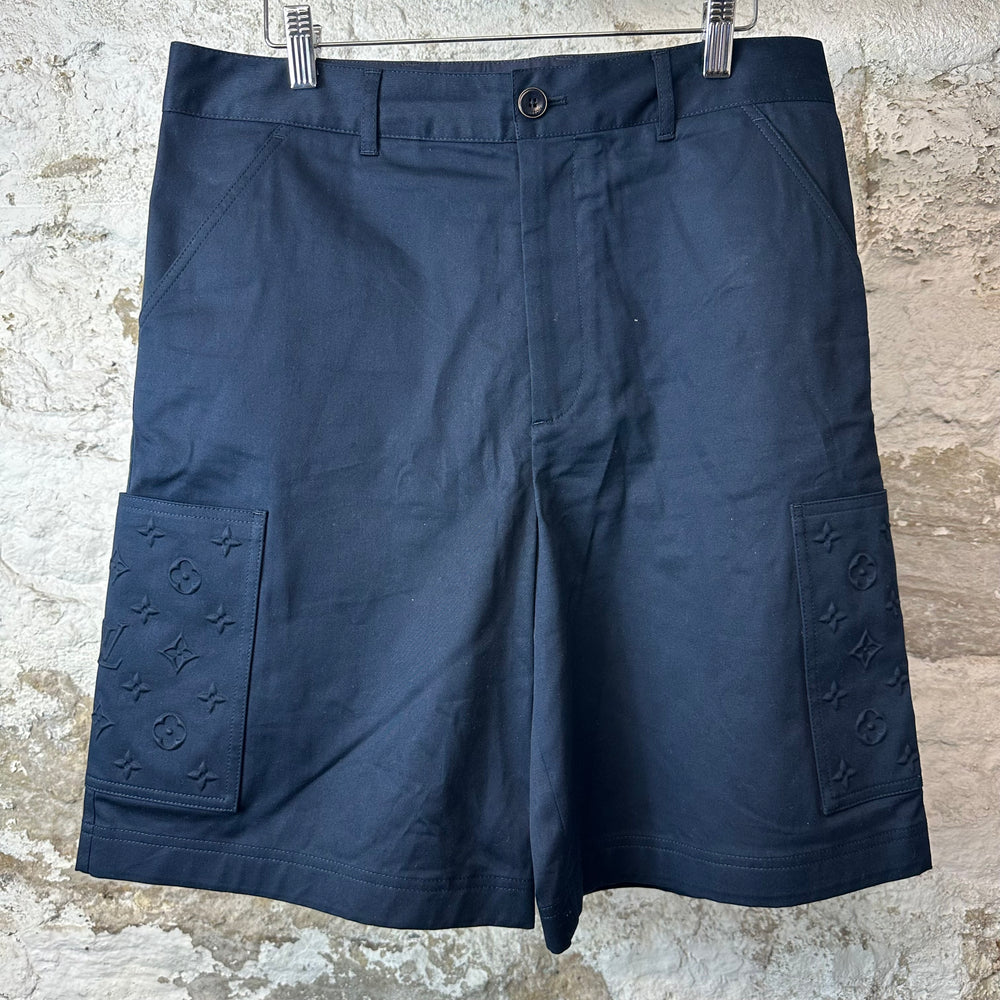 Louis Vuitton Pocket Monogram Navy Cargo Shorts Sz M (48)