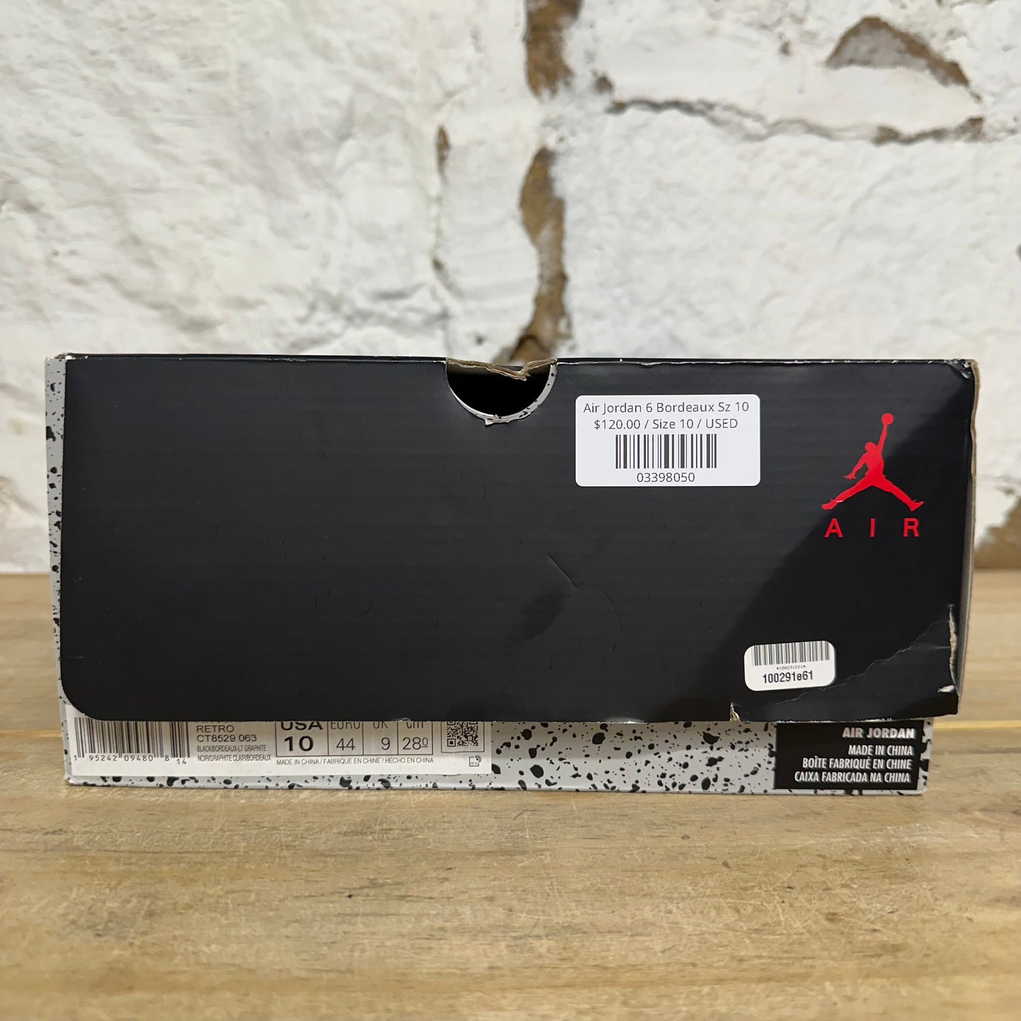 Air Jordan 6 Bordeaux Sz 10