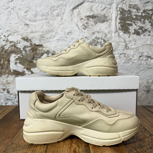Gucci Rython Vintage Logo Cream Sneaker Sz 4.5 (36.5) No Box