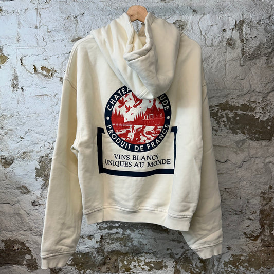 Rhude Bordeaux Wine White Hoodie