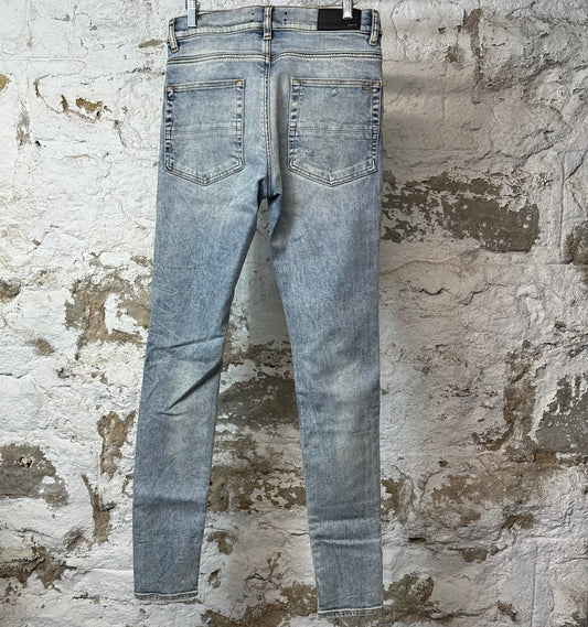 Amiri MX1 Tie Dye Washed Blue Denim Jeans Sz 31