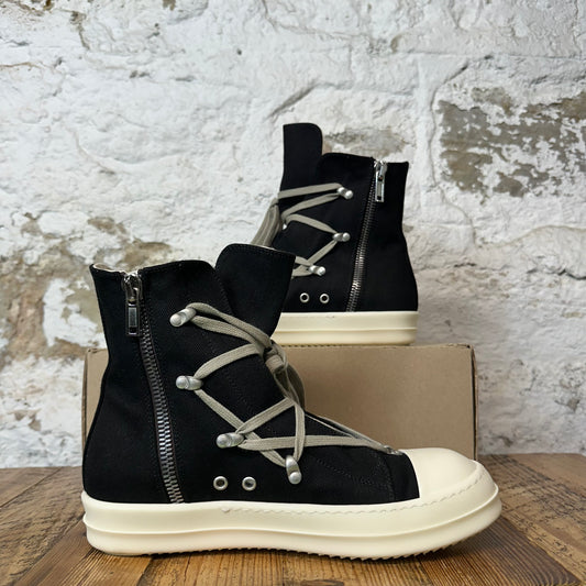 Rick Owens High Hexa Lace Black Milk Sneaker Sz 8 (41)