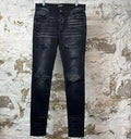 Amiri MX1 Black Gray Patch Black Denim Jeans Sz 34