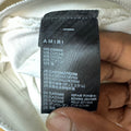 Amiri MX1 White Leather White Denim Jeans Sz 32