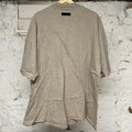 Fear of God Essentials Small Chest Logo Oatmeal T-Shirt Sz L