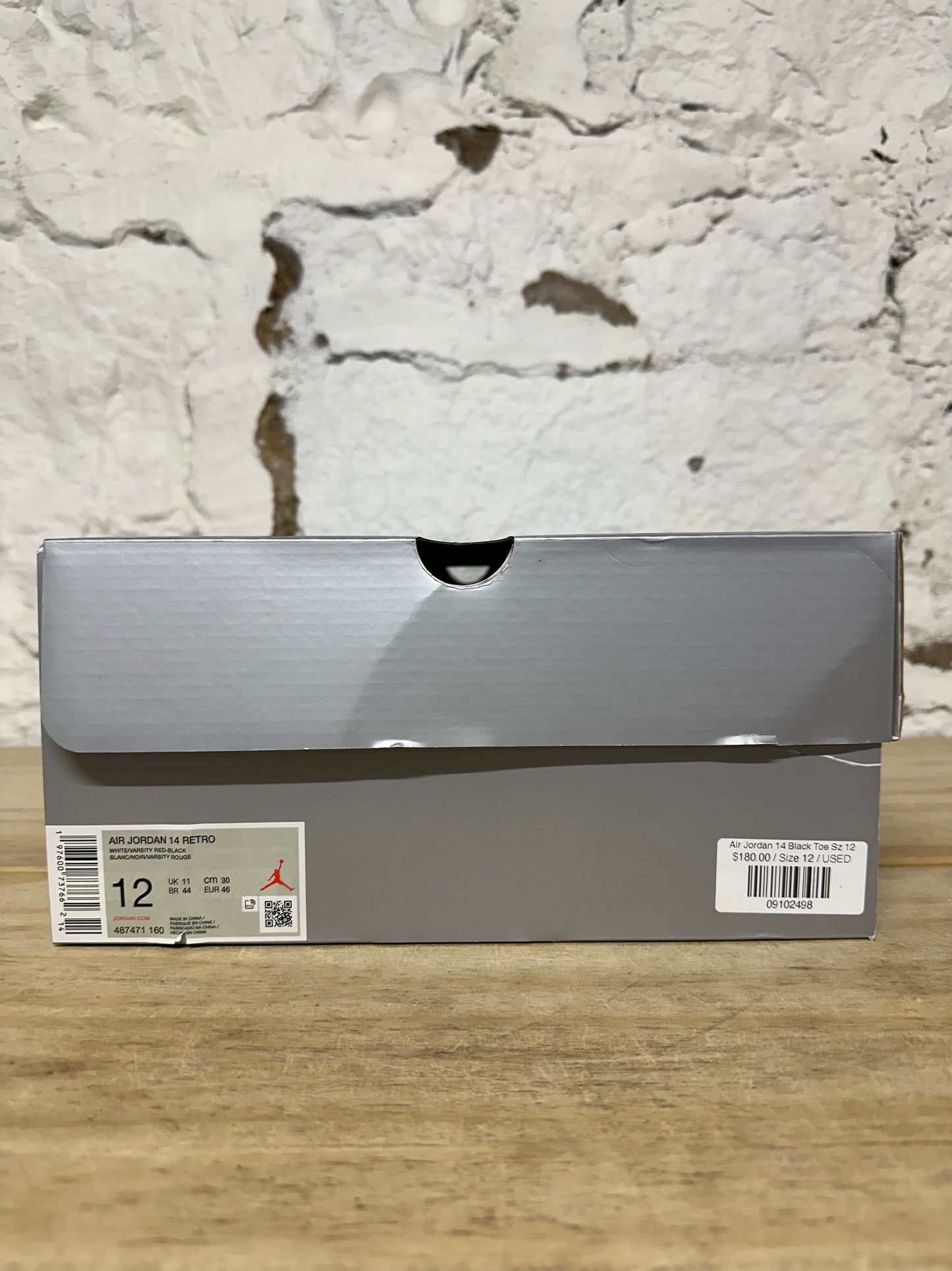 Air Jordan 14 Black Toe Sz 12