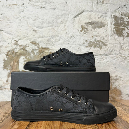 Gucci Low Black Monogram Sneaker Sz 9