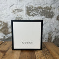 Gucci Silver GG Black Leather Belt Sz (90/36) W/ Box