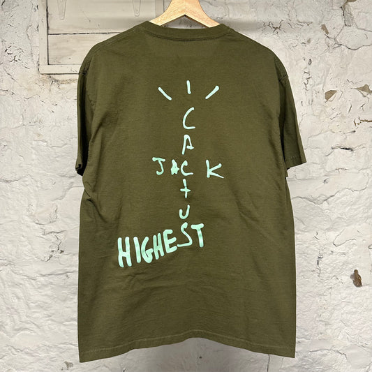 Travis Scott Jordan HITR Green T-Shirt Sz L
