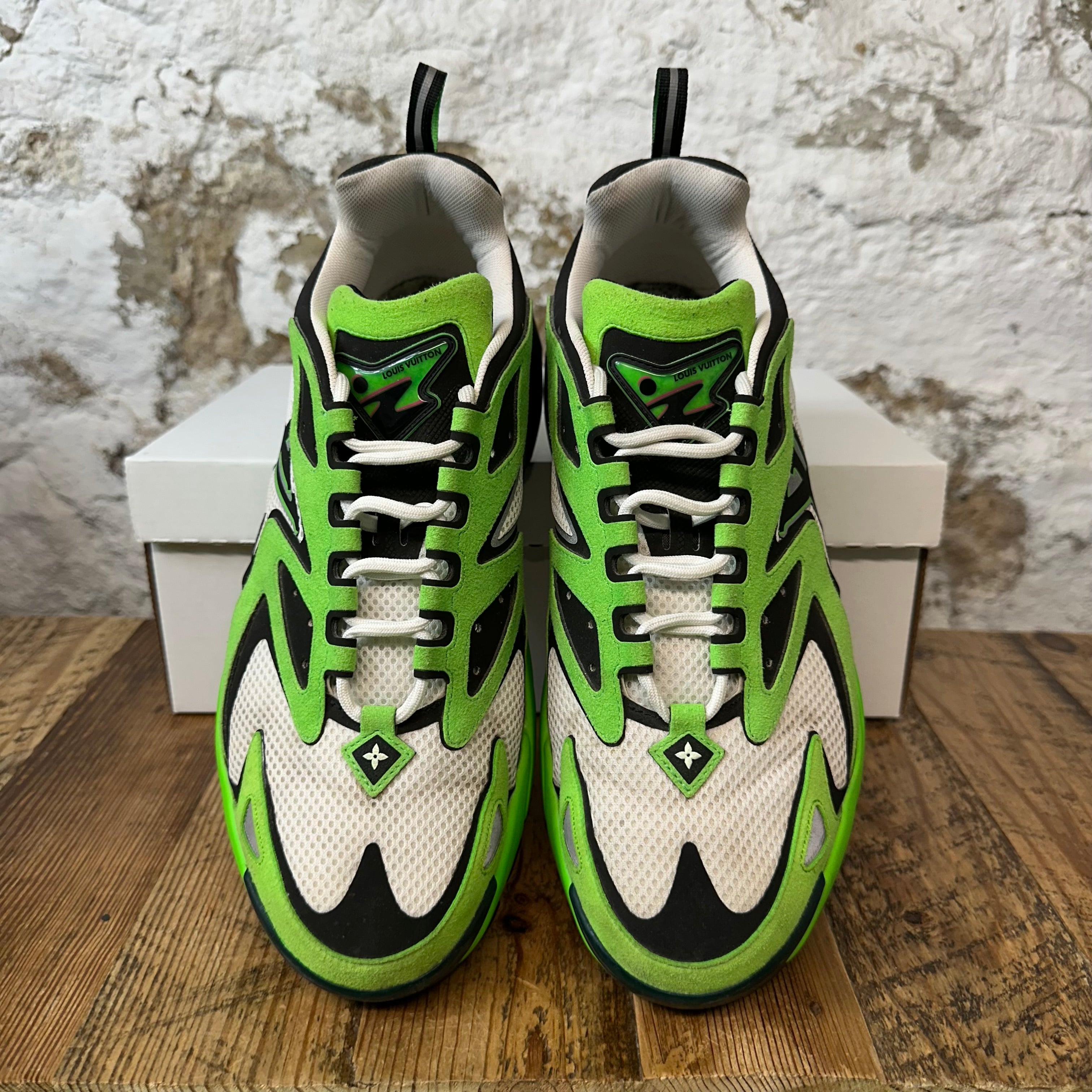 Louis Vuitton Green White Tactic Sneaker Sz 9.5 (8LV) No Box – The