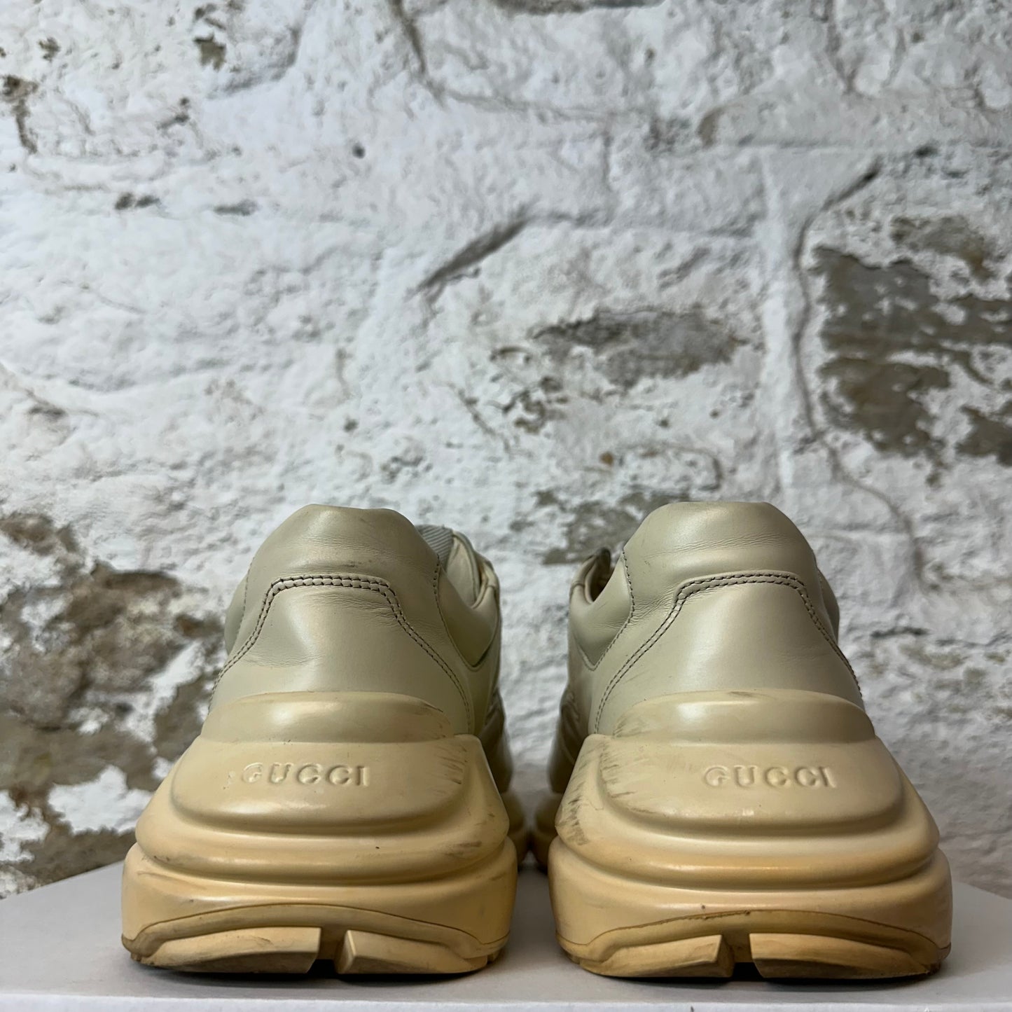 Gucci Rython Vintage Logo Cream Sneaker Sz 8.5