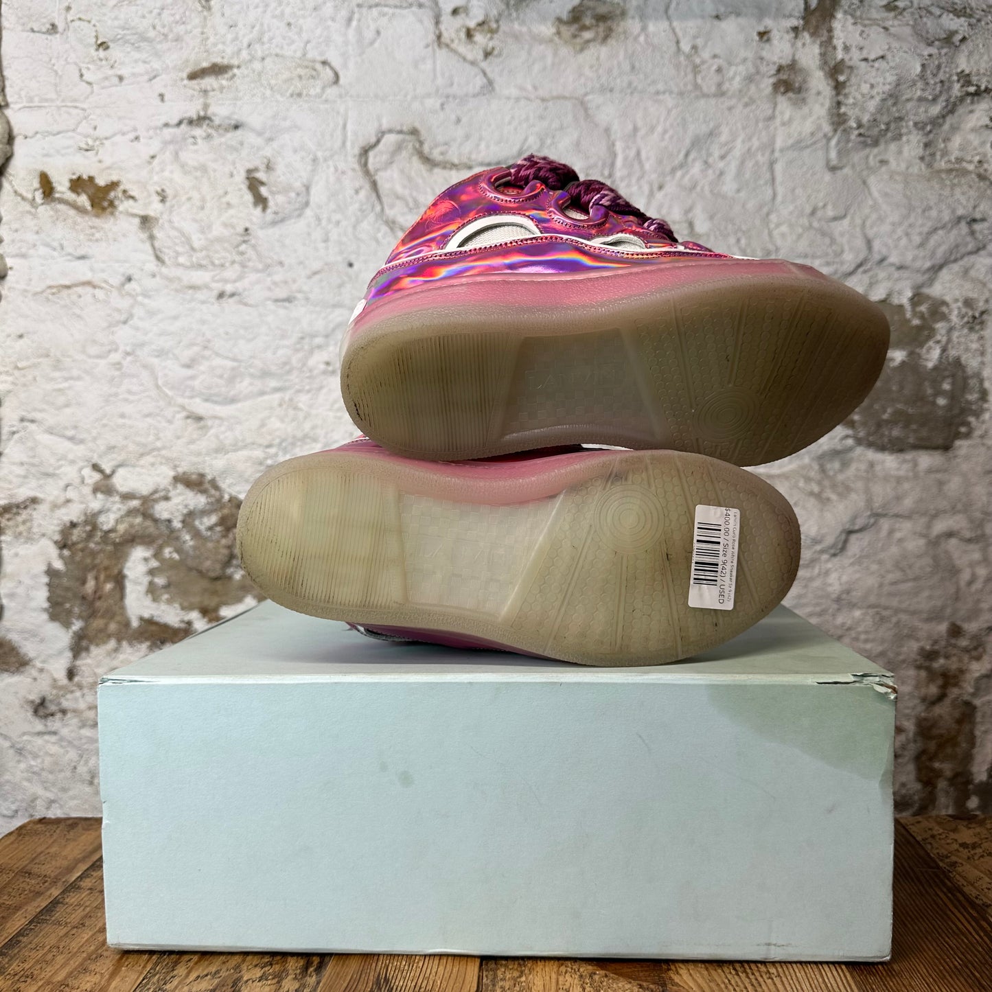 Lanvin Curb Rose White Sneaker Sz 9 (42)