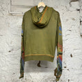Vale Dammed Big Zip Up Olive Hoodie Sz M
