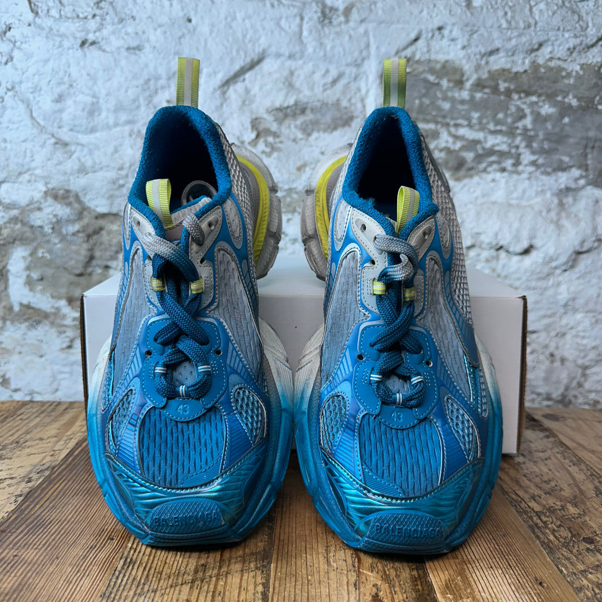 Balenciaga 3XL Blue Grey Yellow Sneaker Sz 10 (43)