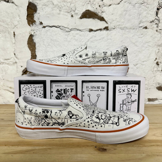 Vans Slip On Pro No Comply Daniel Johnston Sz 9.5 DS