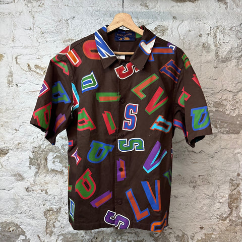 Louis Vuitton NBA Button Up Shirt Brown Sz L