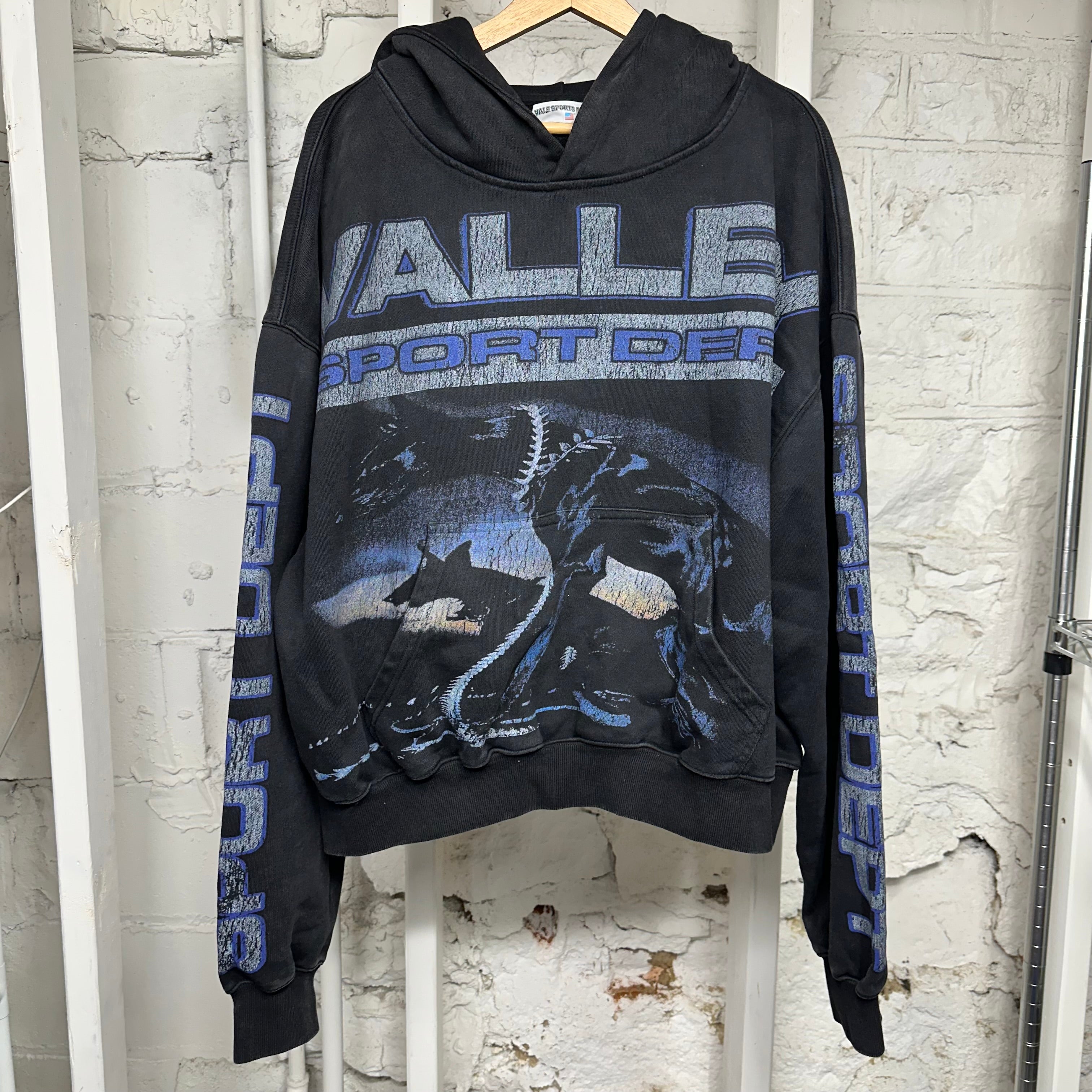 Vale Sports Dog Black Hoodie Sz M