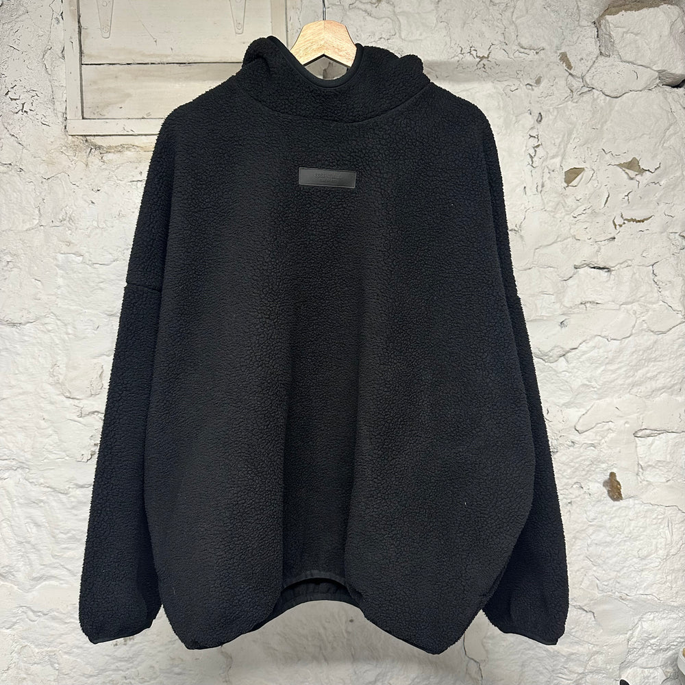 Fear of God Essentials Black Fleece Hoodie Sz M