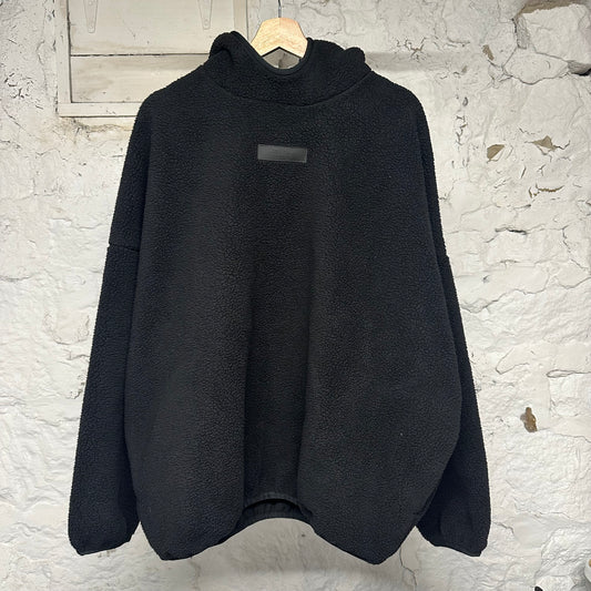 Fear of God Essentials Black Fleece Hoodie Sz M