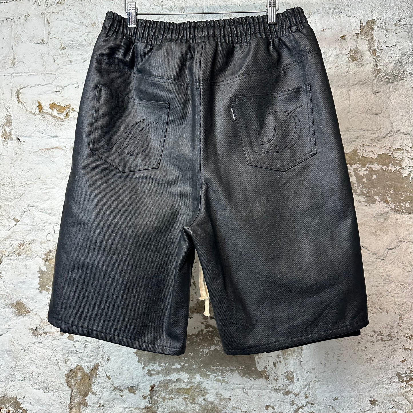 Matiere De Desirs Black Waxed Shorts Sz L