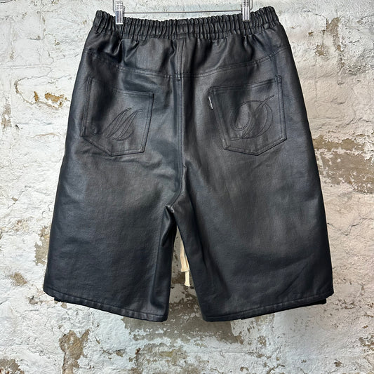 Matiere De Desirs Black Waxed Shorts Sz L