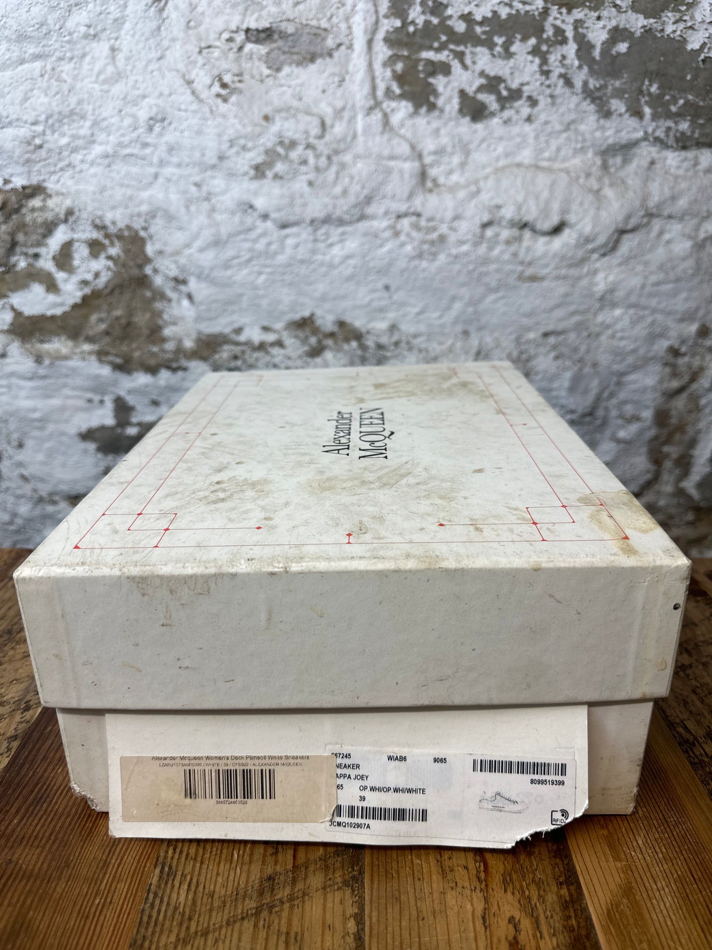Alexander Mcqueen Plimsoll White Sneaker Sz 6.5 (39)