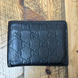 Gucci Dark Brown Embossed Monogram Bifold Wallet