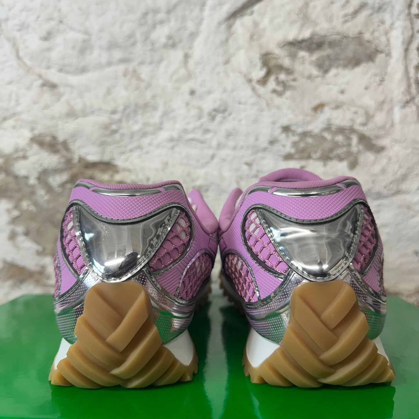 Bottega Veneta Pink Silver Orbit Sneaker Sz 10 (43)