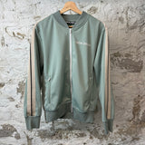 Palm Angels Cool Green Gray Track Jacket Sz L: