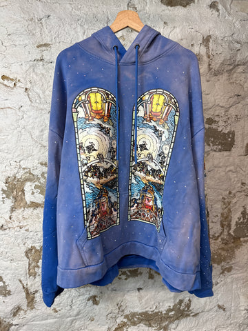 Who Decides War Blue Gemstone Hoodie Sz 2XL